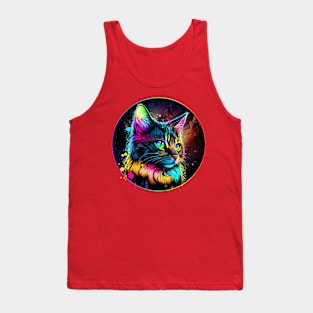 Maine Coon Kitten - Cosmic Clouds Tank Top